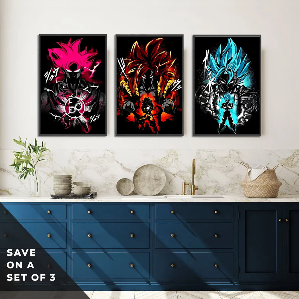 Poster – Gohan, Goku, Frieza, Vegeta Wall Art - Image 11