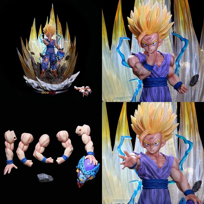 Super Saiyan Son Gohan GK Figure – 42cm Dragon Ball PVC Statue with Light - Image 7