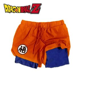Anime Dragon Ball Son Goku Shorts – 2023 Men's Double-Layer Sportswear