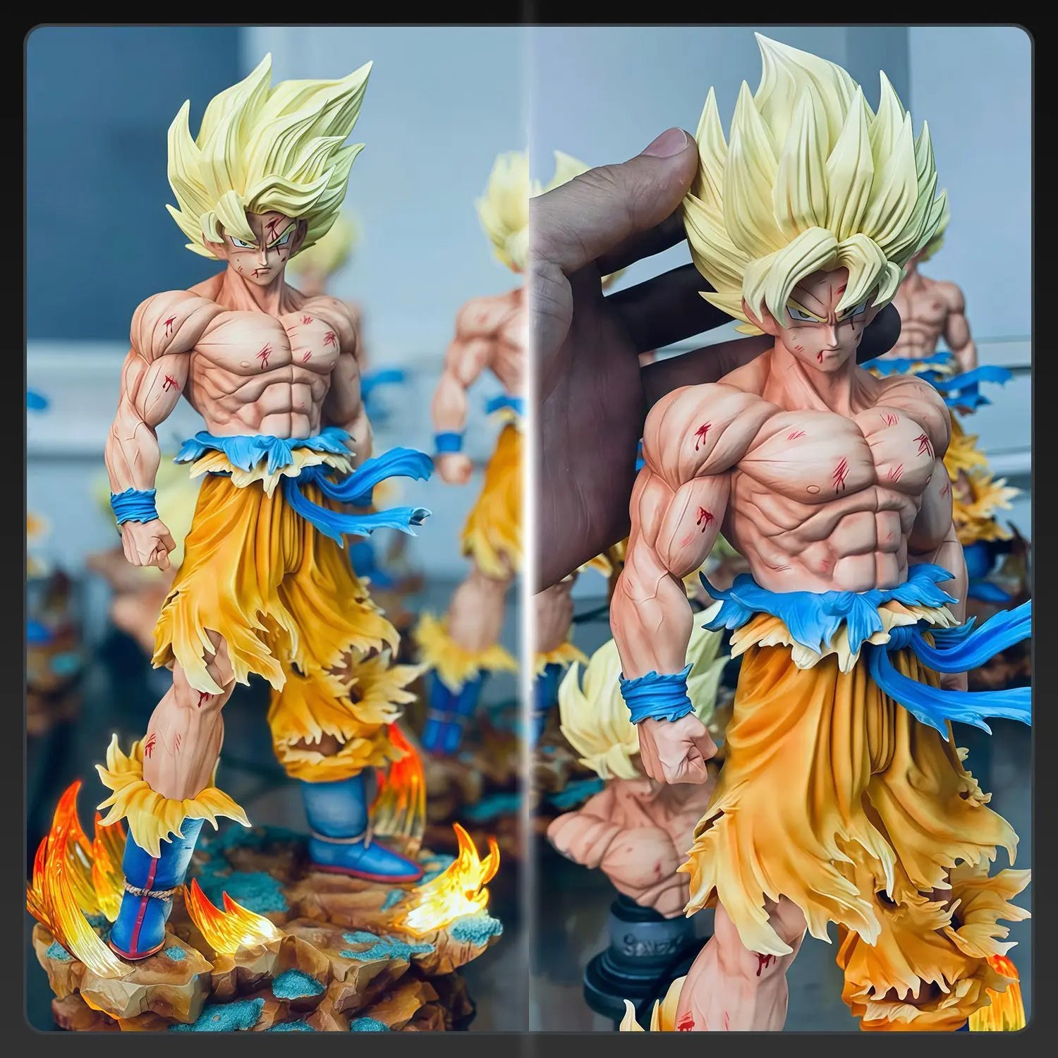 35cm JT Dragon Ball Son Goku Figure – 2 Heads PVC Model - Image 6